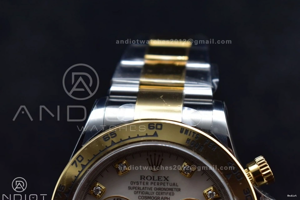 Clean Diamond on 116503 Of Bracelet Dial YG Best Edition Daytona Mother SS 1:1 Pearl V2 White SA4130 0119